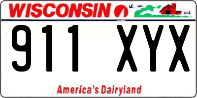 WI license plate 911XYX