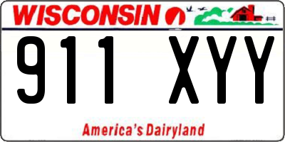 WI license plate 911XYY