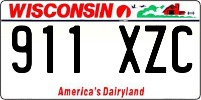 WI license plate 911XZC