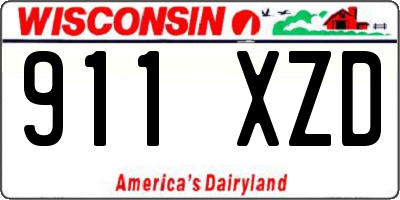 WI license plate 911XZD