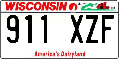 WI license plate 911XZF