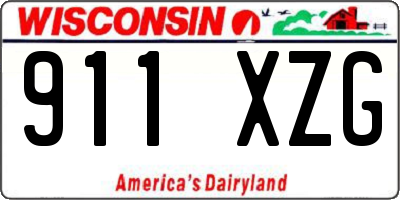 WI license plate 911XZG