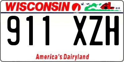 WI license plate 911XZH