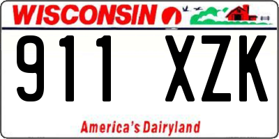 WI license plate 911XZK