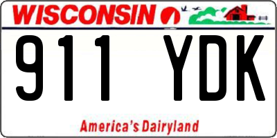 WI license plate 911YDK