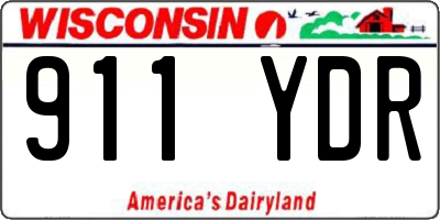 WI license plate 911YDR