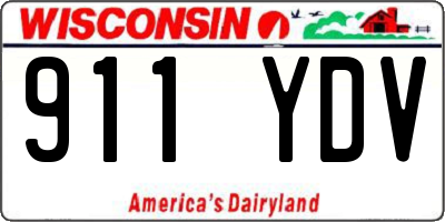 WI license plate 911YDV