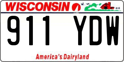 WI license plate 911YDW