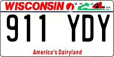 WI license plate 911YDY