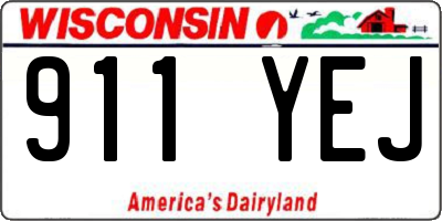 WI license plate 911YEJ