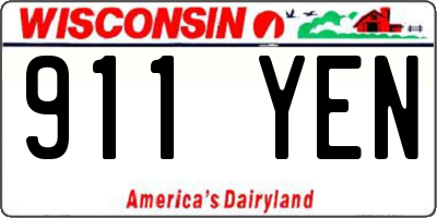 WI license plate 911YEN