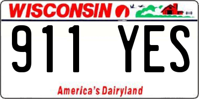 WI license plate 911YES