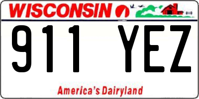 WI license plate 911YEZ