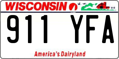 WI license plate 911YFA