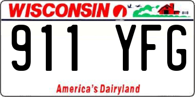 WI license plate 911YFG
