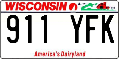 WI license plate 911YFK