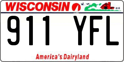 WI license plate 911YFL