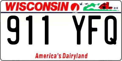 WI license plate 911YFQ