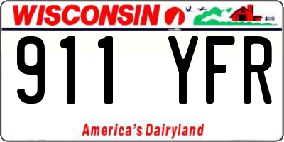 WI license plate 911YFR