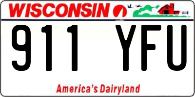 WI license plate 911YFU