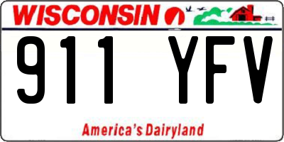 WI license plate 911YFV