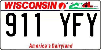 WI license plate 911YFY