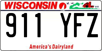 WI license plate 911YFZ
