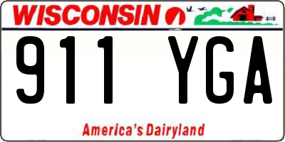 WI license plate 911YGA