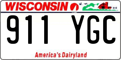 WI license plate 911YGC