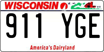 WI license plate 911YGE