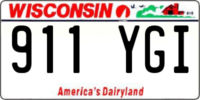 WI license plate 911YGI