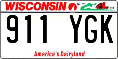 WI license plate 911YGK