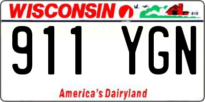 WI license plate 911YGN