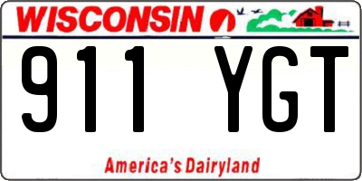 WI license plate 911YGT