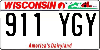 WI license plate 911YGY
