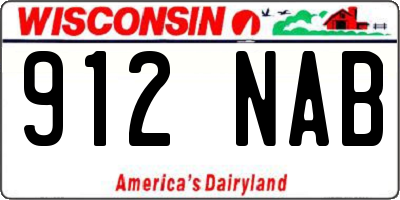 WI license plate 912NAB