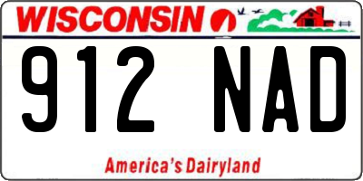 WI license plate 912NAD