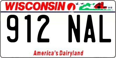 WI license plate 912NAL