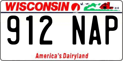 WI license plate 912NAP