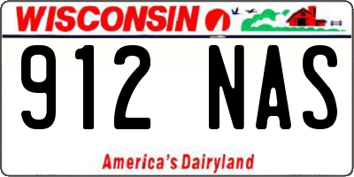 WI license plate 912NAS