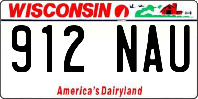 WI license plate 912NAU