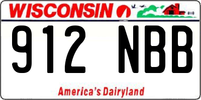 WI license plate 912NBB