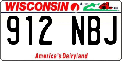 WI license plate 912NBJ