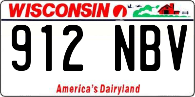 WI license plate 912NBV