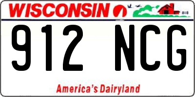 WI license plate 912NCG