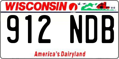 WI license plate 912NDB