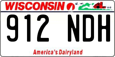 WI license plate 912NDH