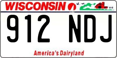 WI license plate 912NDJ