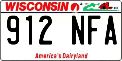 WI license plate 912NFA