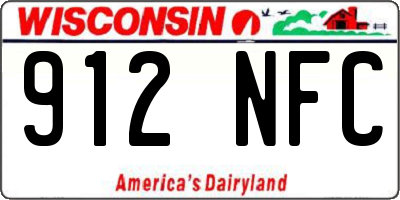 WI license plate 912NFC